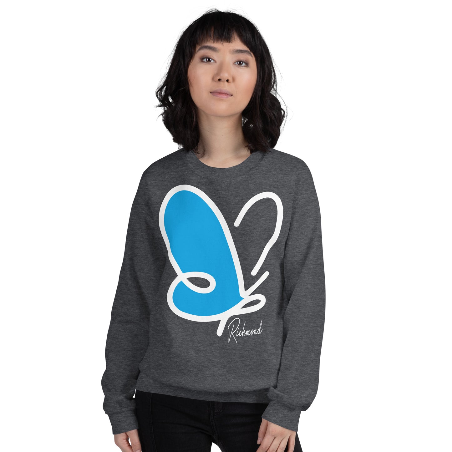 Abstract Flutter crewneck sweatshirt - adult