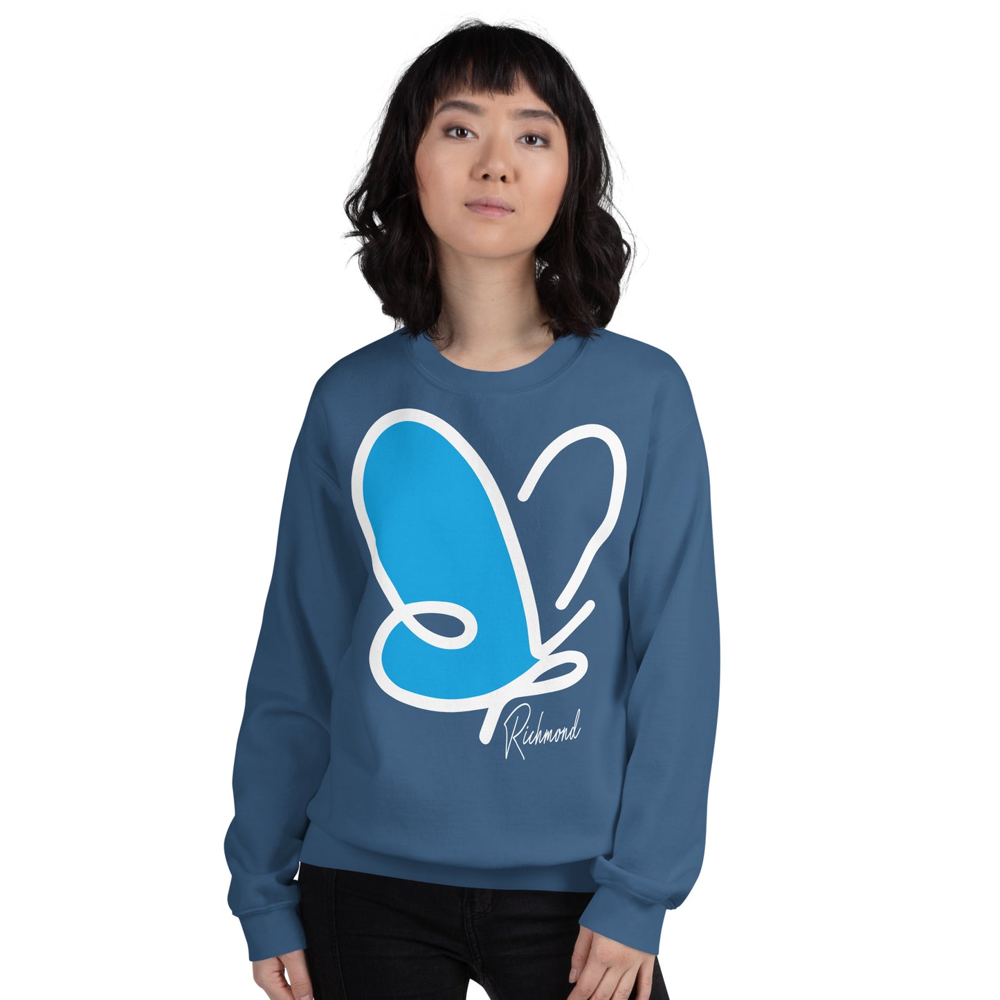 Abstract Flutter crewneck sweatshirt - adult