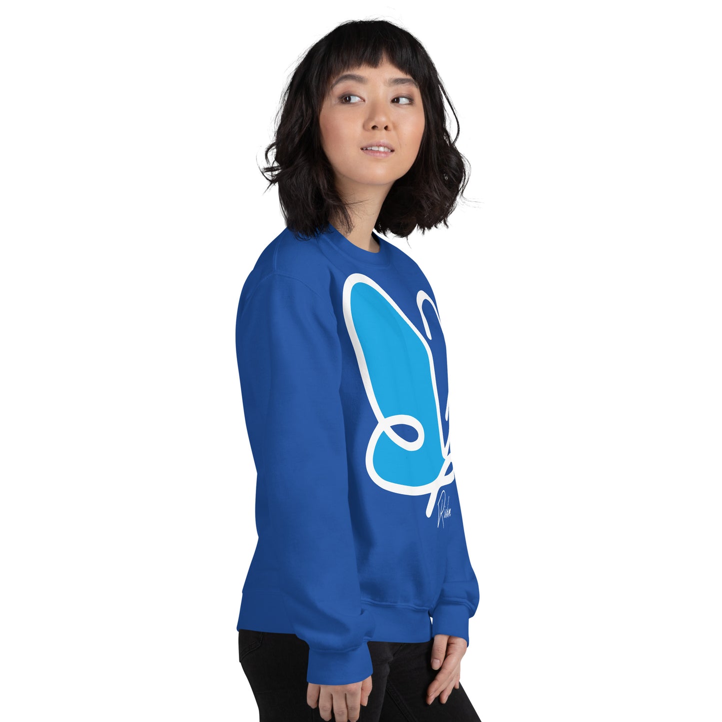 Abstract Flutter crewneck sweatshirt - adult