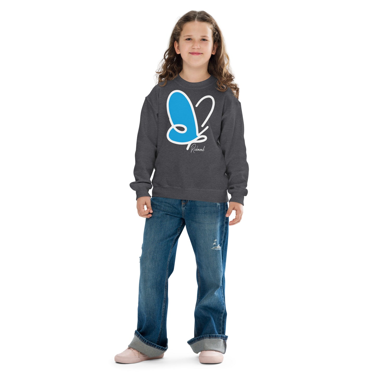 Abstract Flutter crewneck sweatshirt - youth