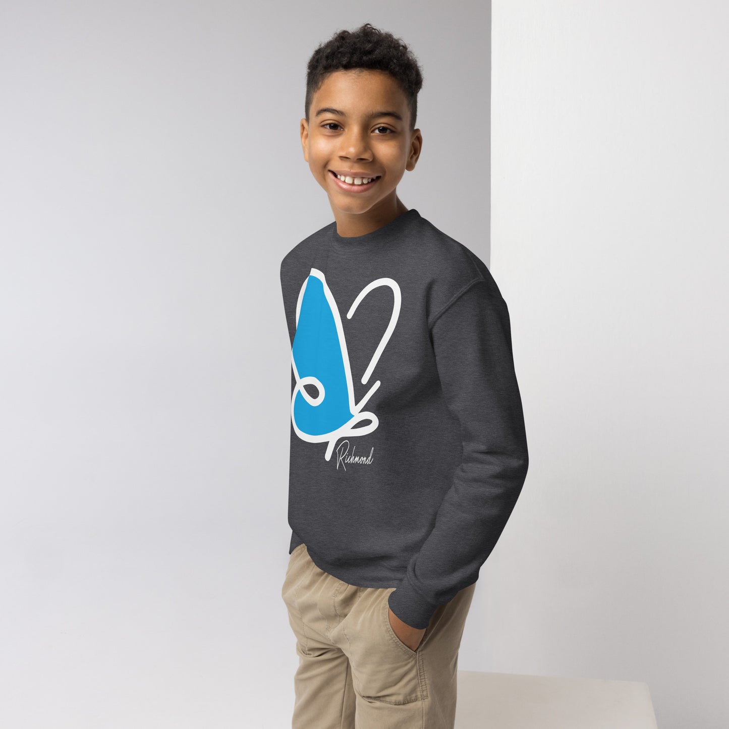 Abstract Flutter crewneck sweatshirt - youth