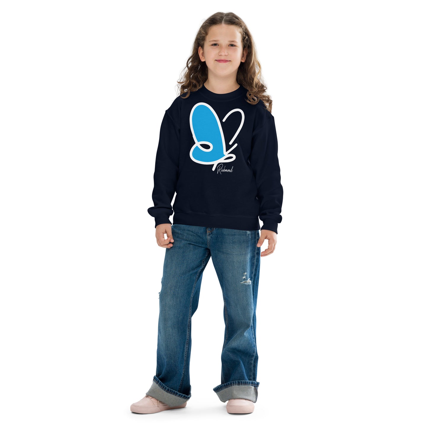 Abstract Flutter crewneck sweatshirt - youth