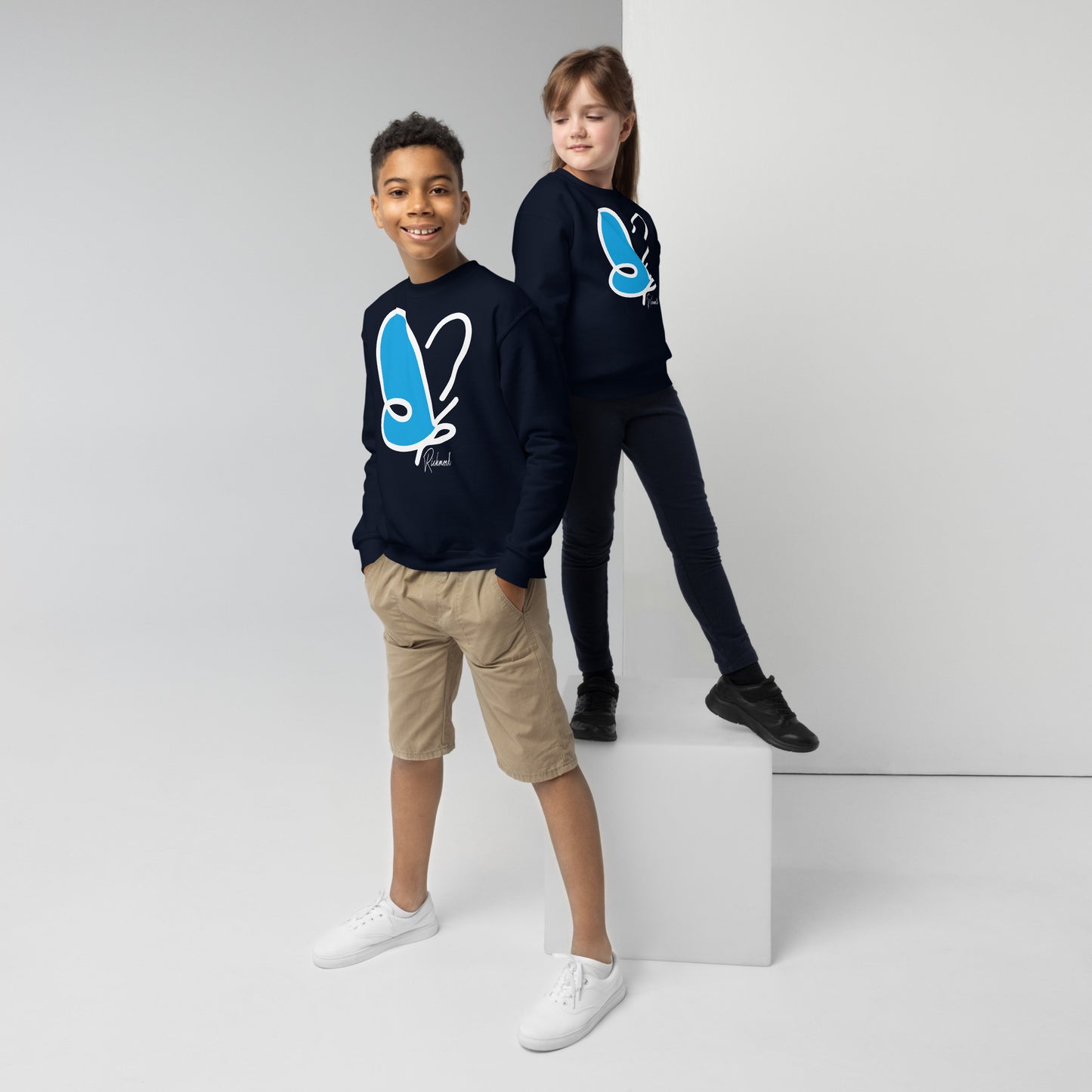 Abstract Flutter crewneck sweatshirt - youth