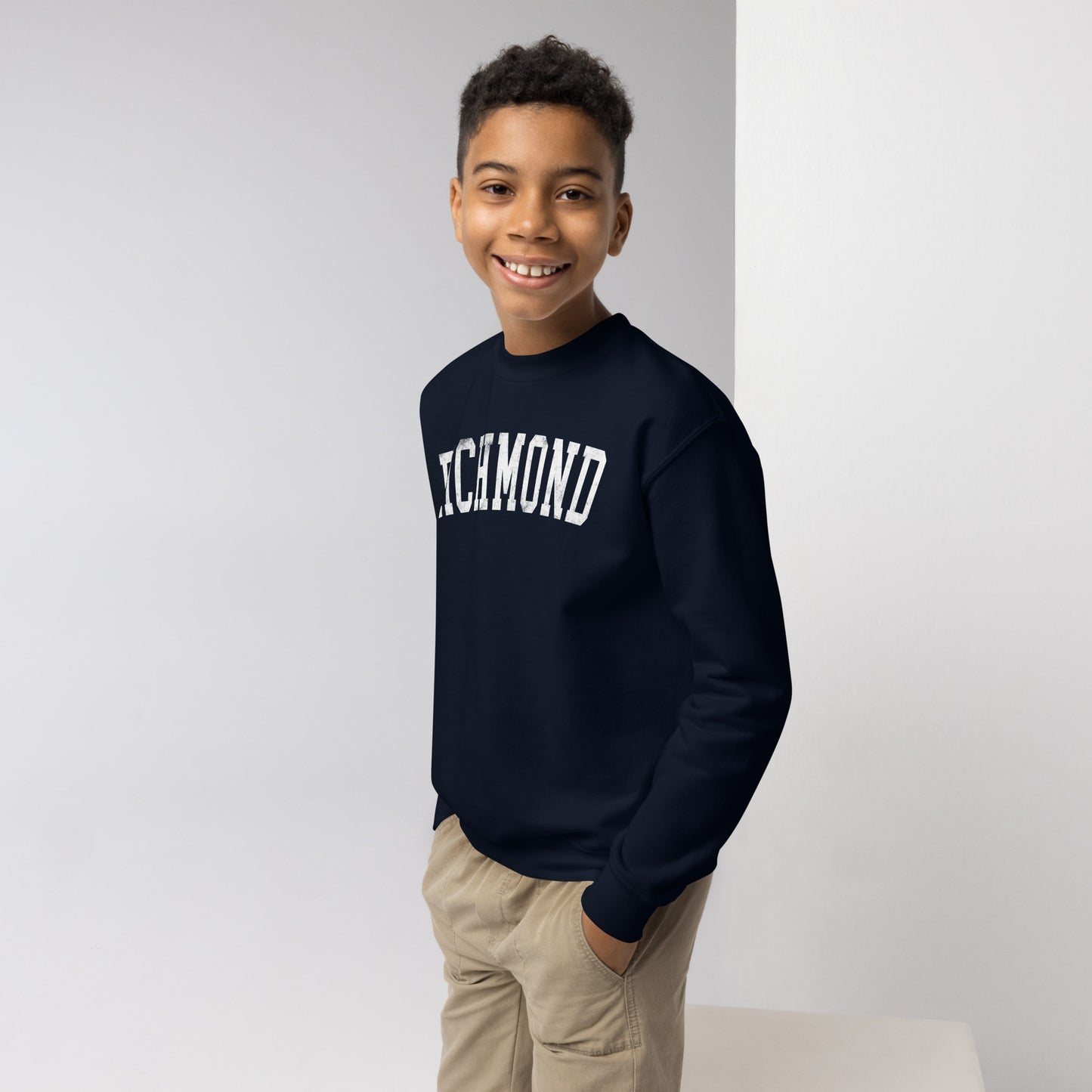 Collegiate Charm crewneck sweatshirt - youth