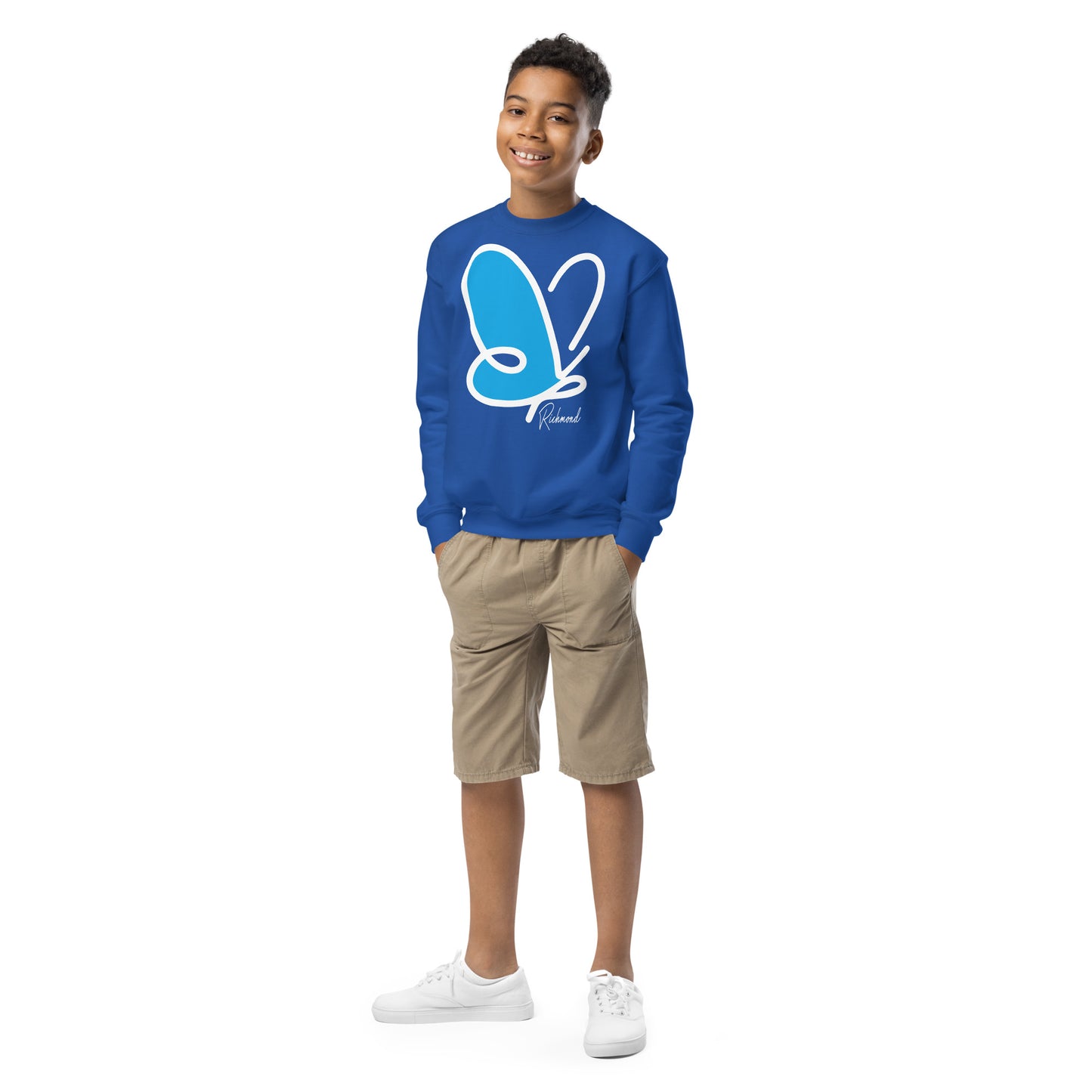 Abstract Flutter crewneck sweatshirt - youth