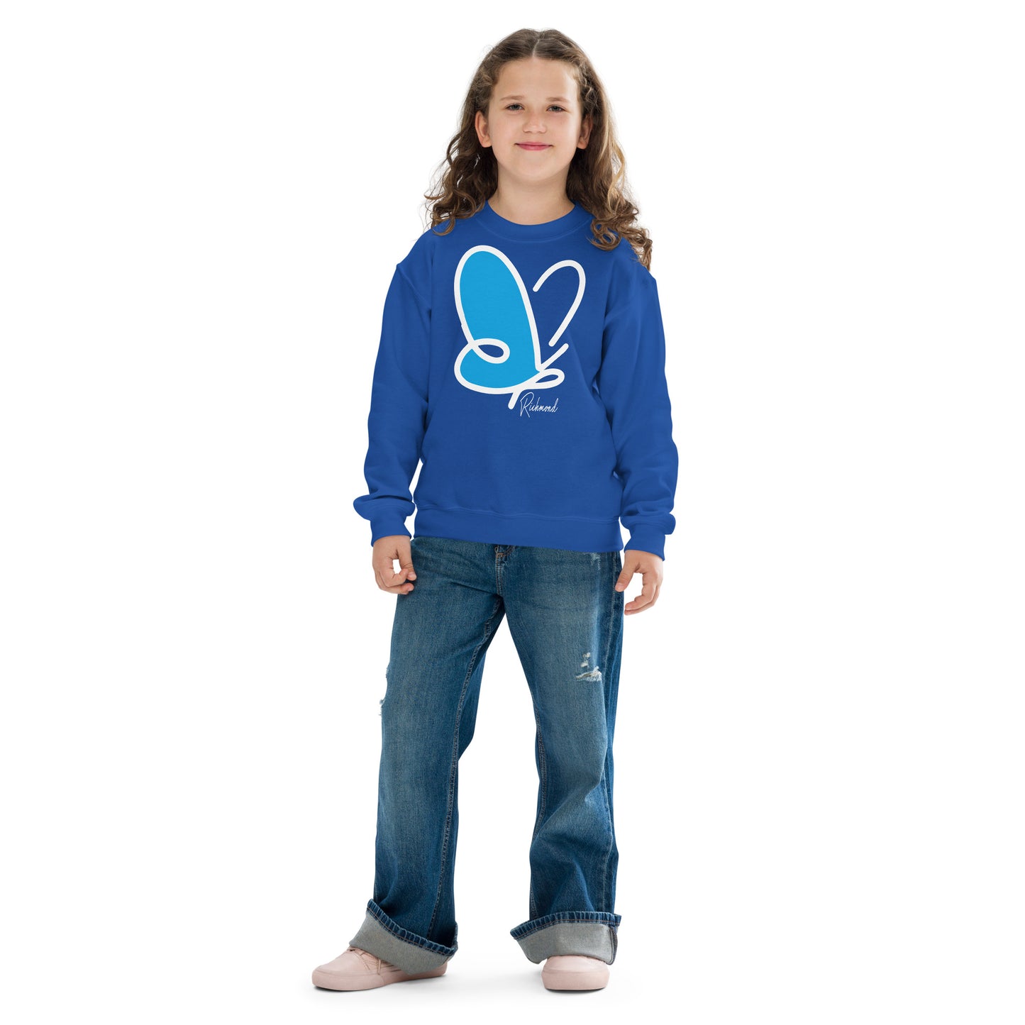 Abstract Flutter crewneck sweatshirt - youth